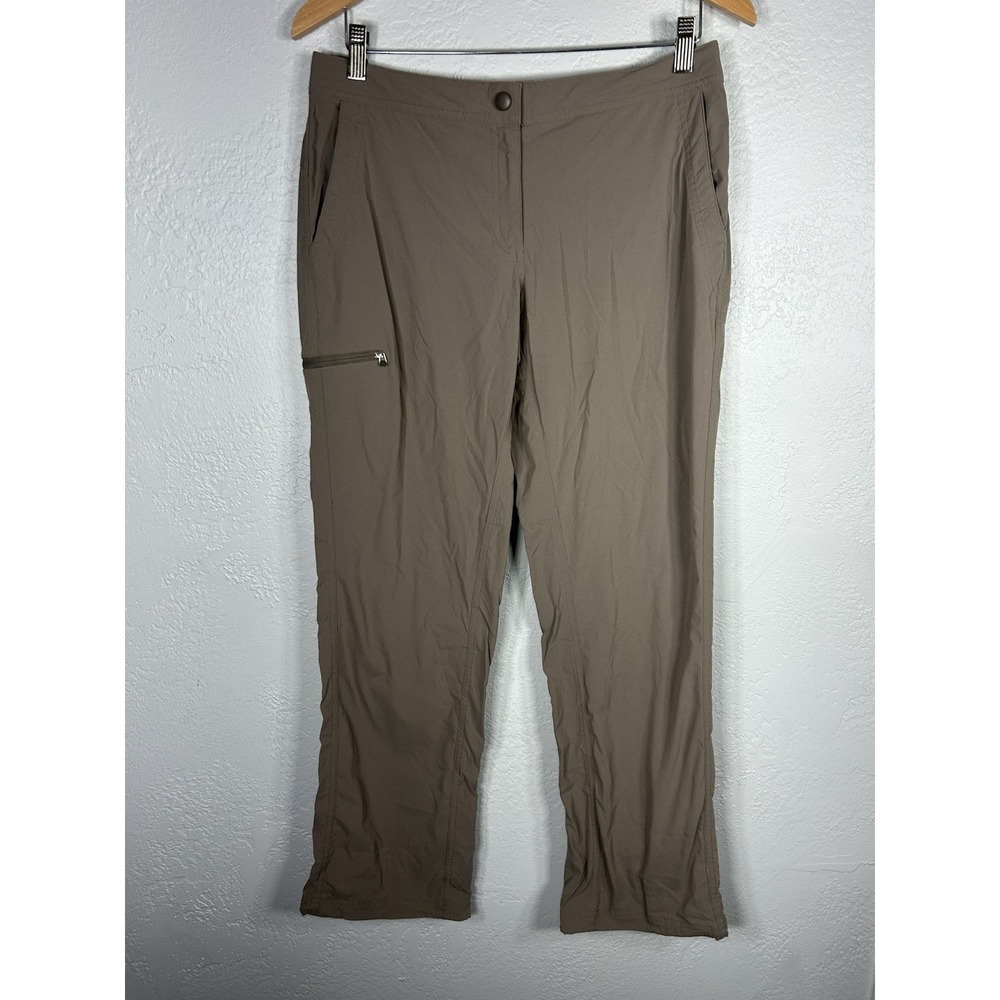L.L.Bean‎ Womens Hiking Pants Size 10 Regular Khaki Outdoor Travel Zip Pocket